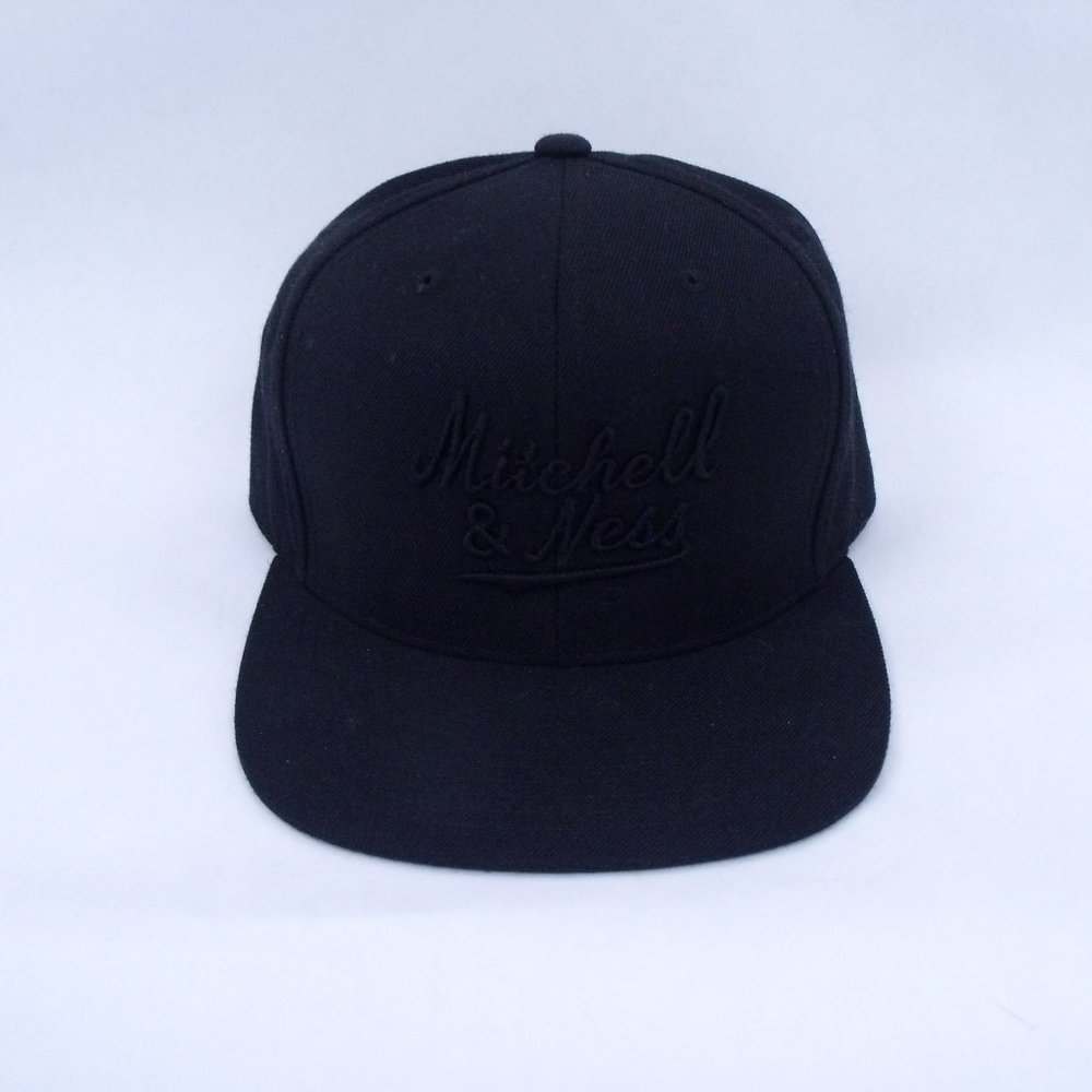 Mitchell & Ness Black Logo Embroidered Hat